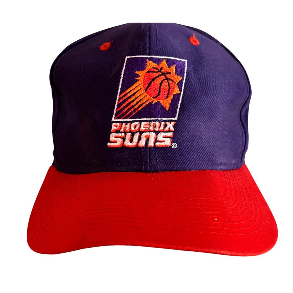 Phoenix Suns Logo 7 Snapback Hat NBA Purple Orange Basketball Vintage 90s